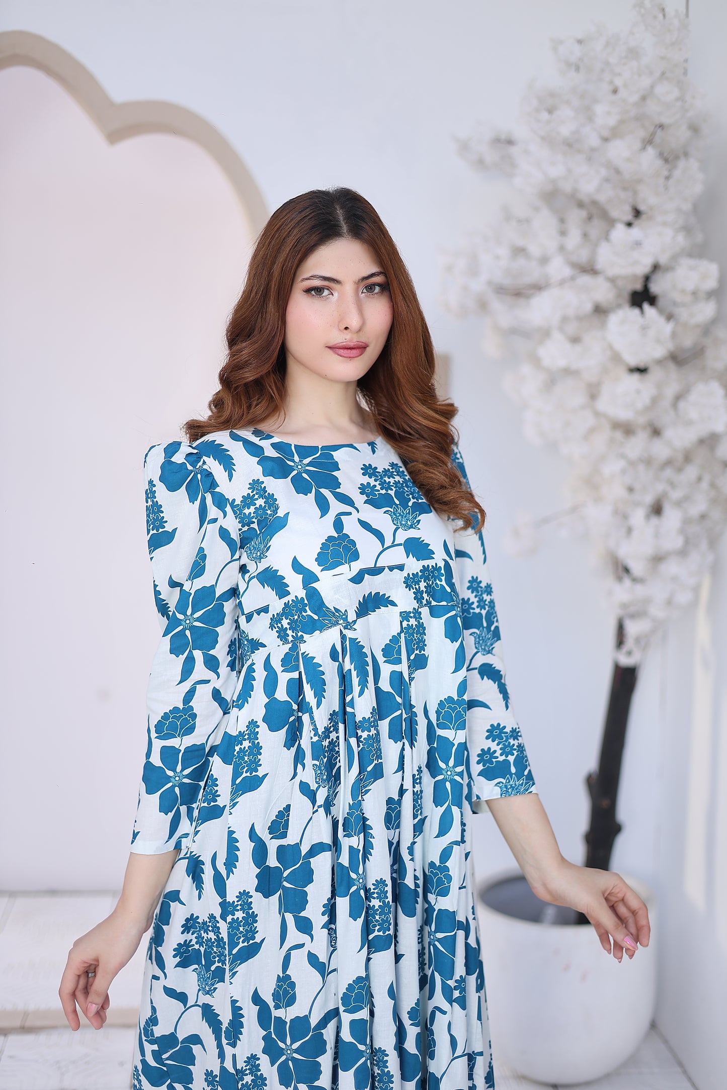 Lawn frock 85522 Azure Meadow