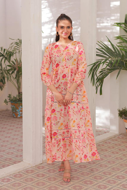 lawn frock 79737 Peach Ember