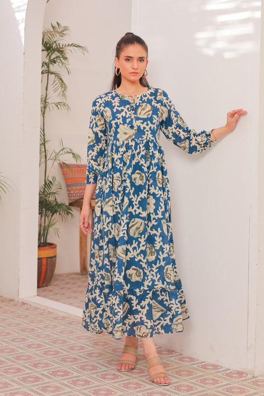 lawn frock 79745 Azure