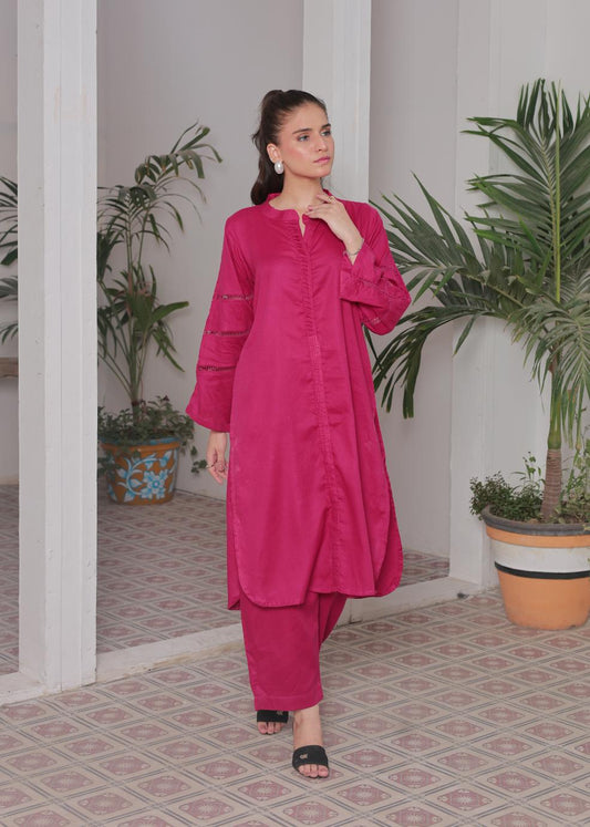 Jacquard solid 2pc -79326 magenta