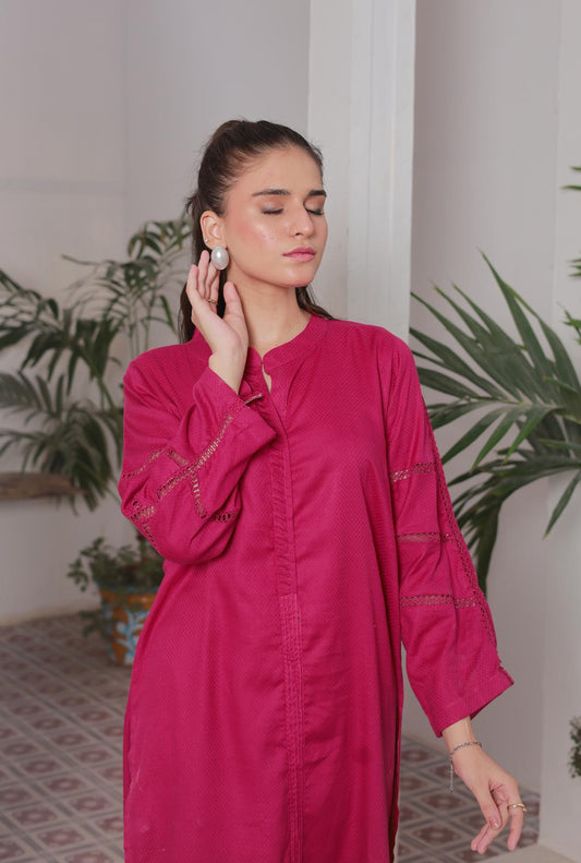 Jacquard solid 2pc -79326 magenta