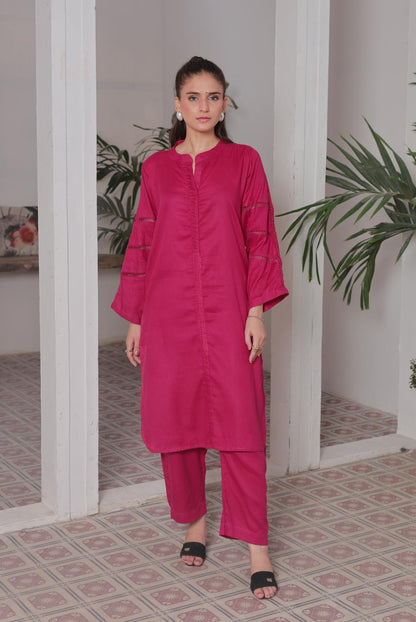 Jacquard solid 2pc -79326 magenta
