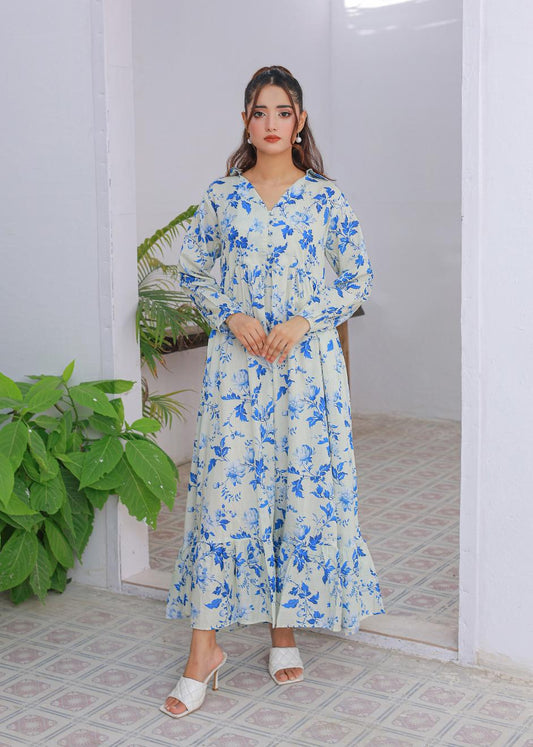 cambric frock 81024 Sapphire Mist