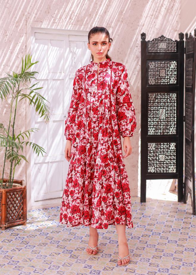 lawn frock 79367 offmaroon