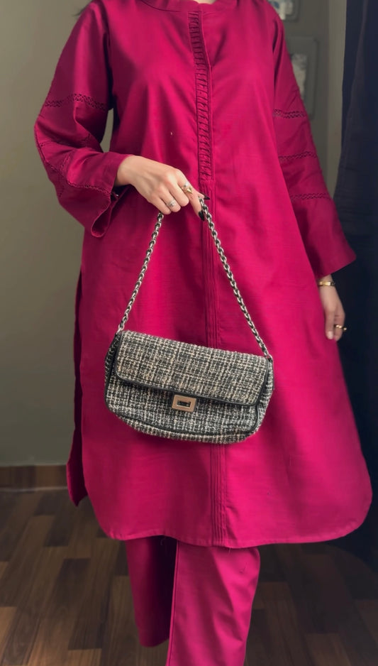 khaddar solid 2pc -79326 magenta