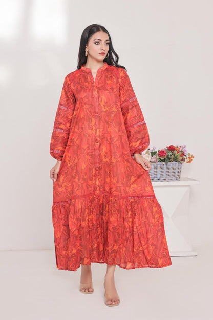 lawn frock 79733 reddishOrange