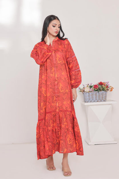 lawn frock 79733 reddishOrange