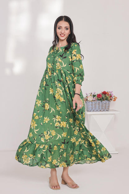 lawn frock 79727 lemonGreen