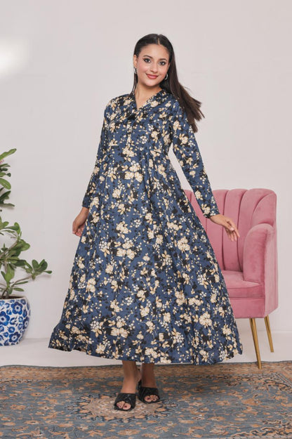 lawn frock 79732 BlueKali