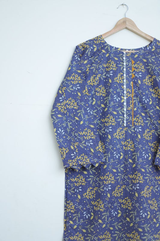 Lawn 2pc set-  navyYellow 78609