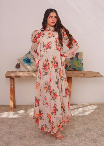 Chiffon maxi  offwhite 10310
