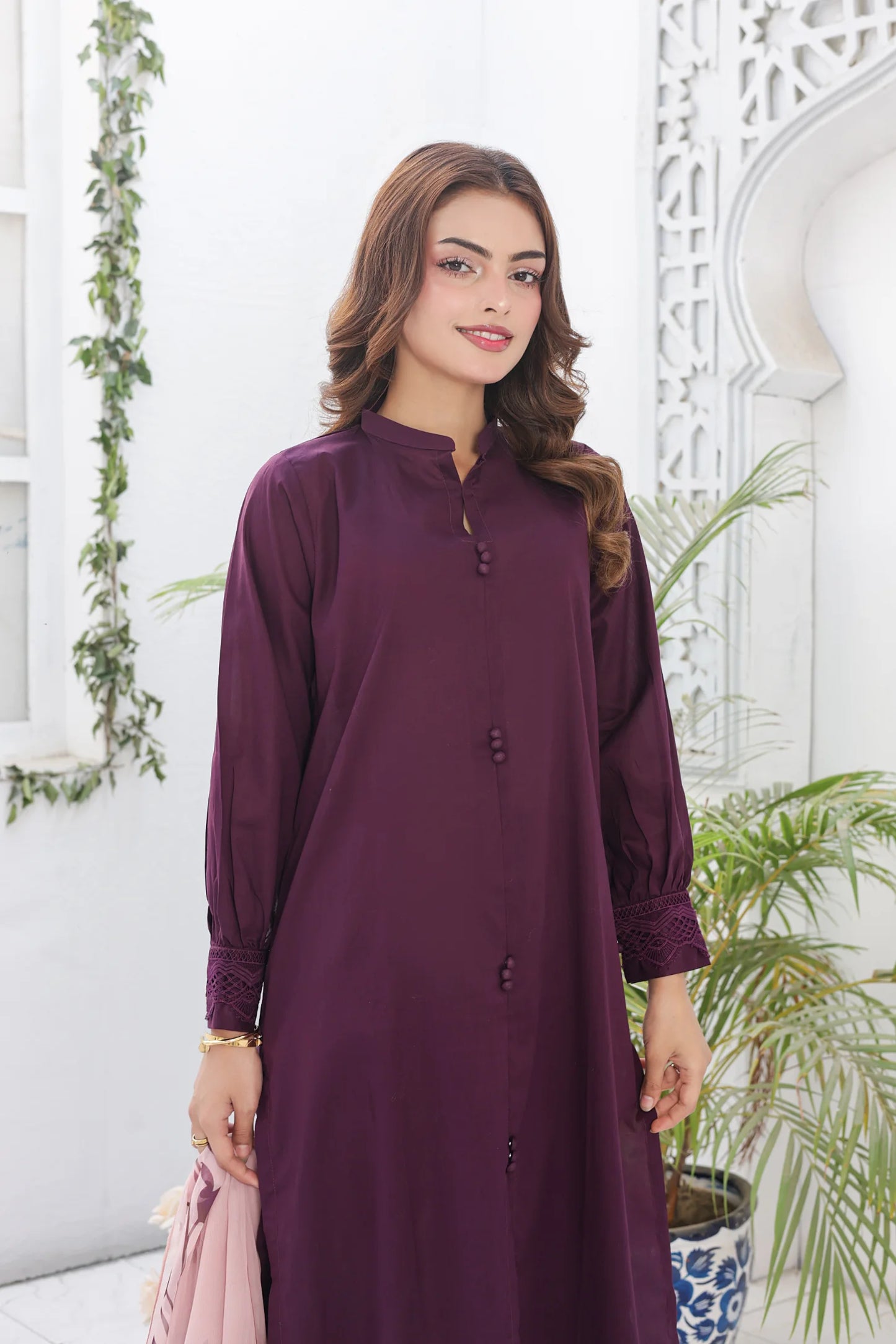 Purple cotton 3pc set 455220