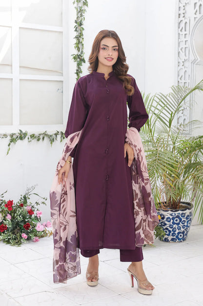 Purple cotton 3pc set 455220
