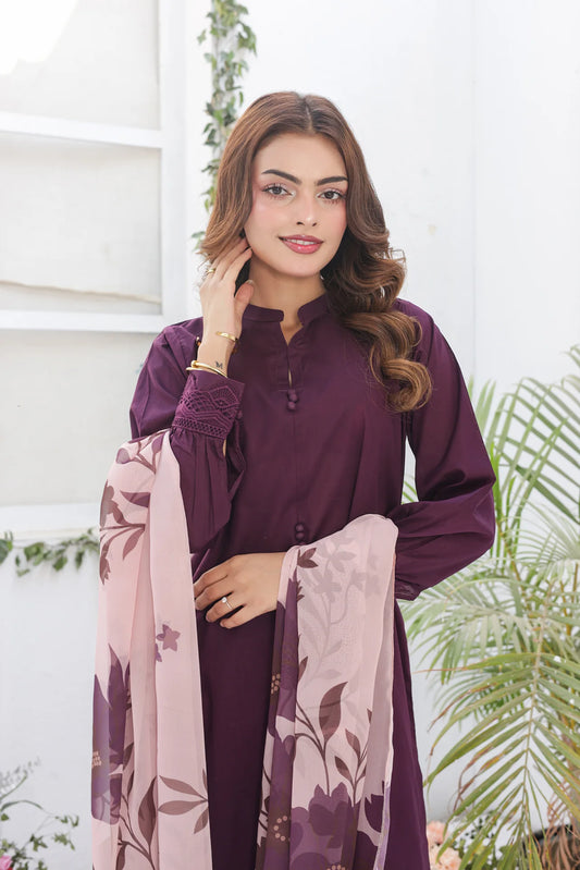 Purple cotton 3pc set 455220