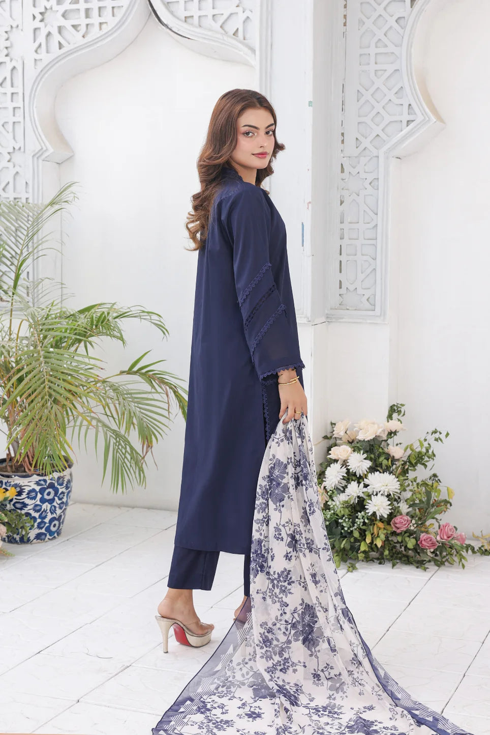 Navy cotton 3pc set 455215