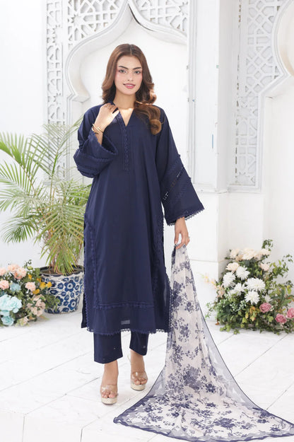 Navy cotton 3pc set 455215