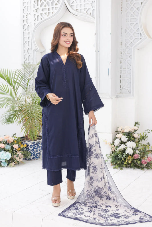 Navy cotton 3pc set 455215