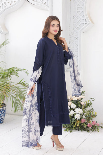 Navy cotton 3pc set 455215