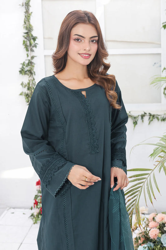 Emerald Green cotton 3pc set 79595