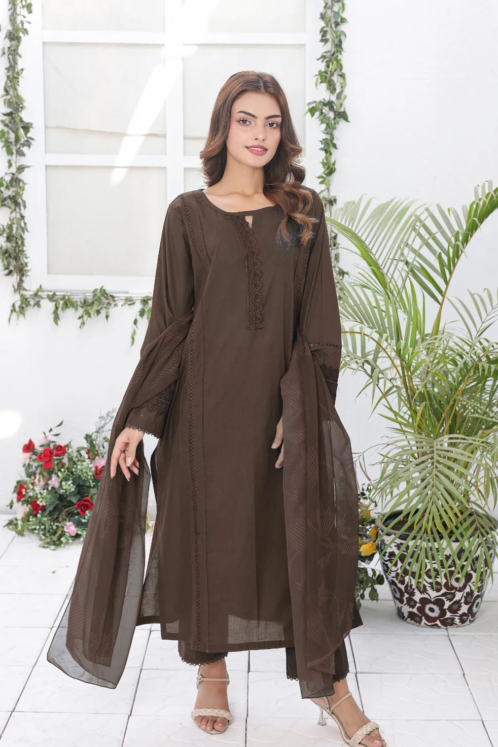 Dark Brown cotton set 79595