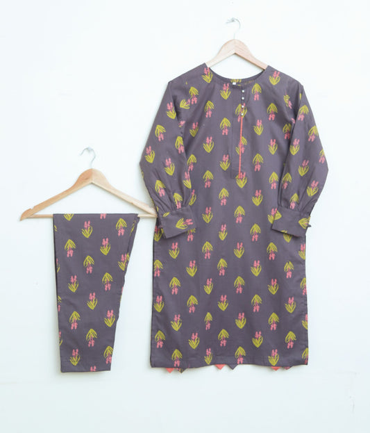 Lawn 2pc set- greyMotif 78645