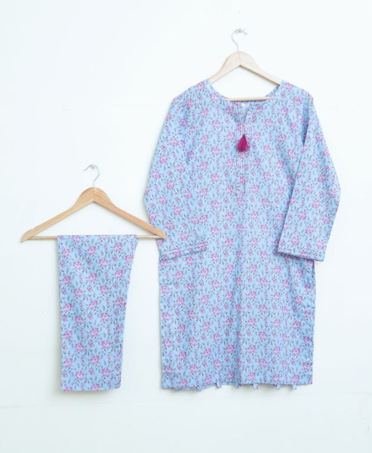 Lawn 2pc set-  skyPink 78651