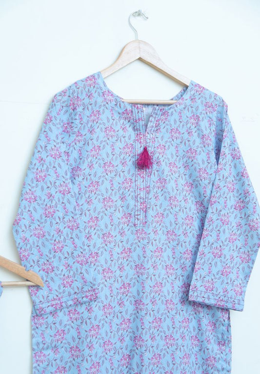 Lawn 2pc set-  skyPink 78651