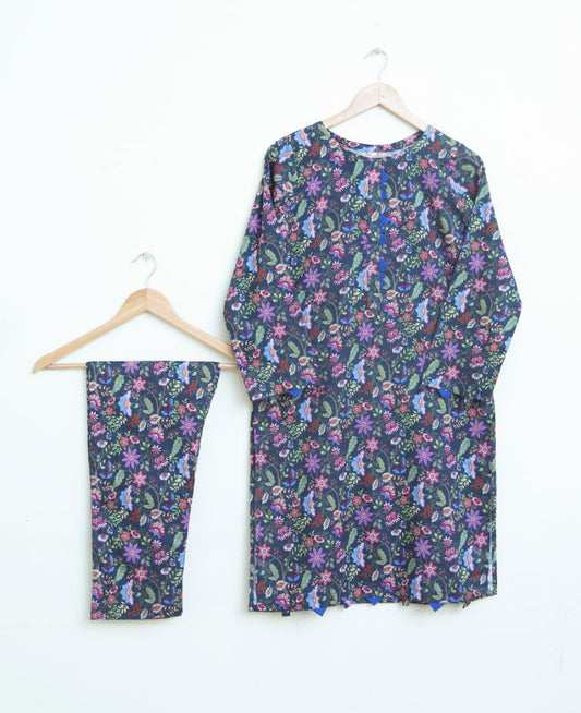 Lawn 2pc set-  blackmulti4 78652