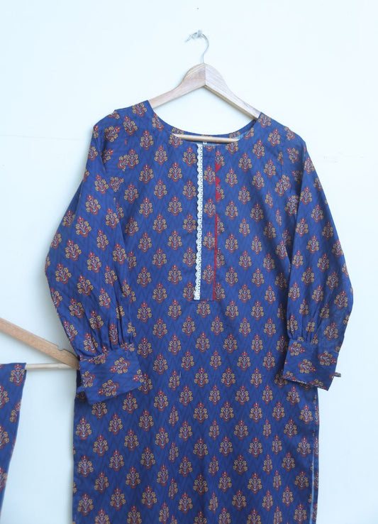 Lawn 2pc set- NavyredMotif 78655