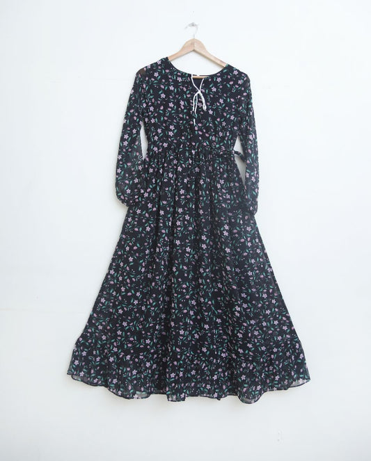 chiffon maxi  9870 blackSmFl2