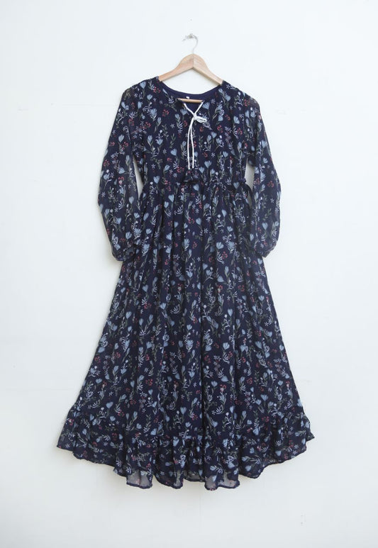 chiffon maxi  98702 navymotif