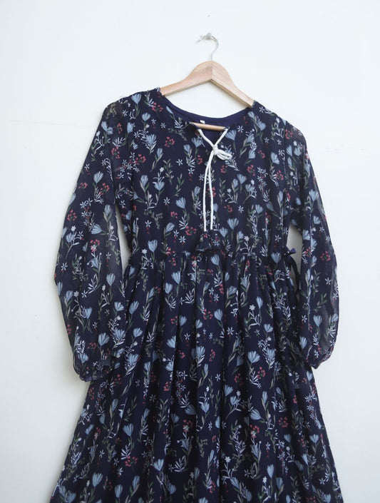chiffon maxi  98702 navymotif