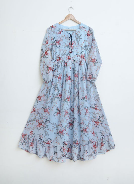 chiffon maxi  9870 skyblyFl