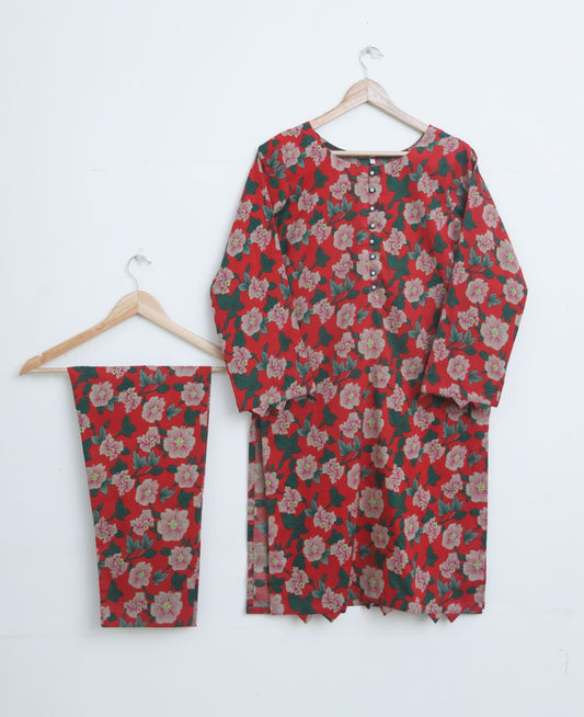 Lawn 2pc set- RedFlGreen