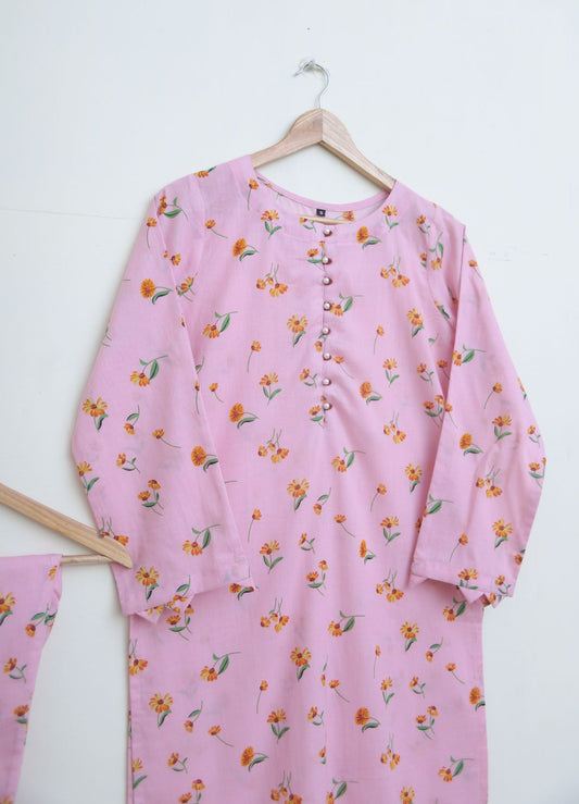 Lawn 2pc set- pinkFL123