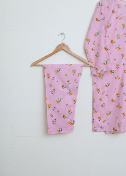 Lawn 2pc set- pinkFL123
