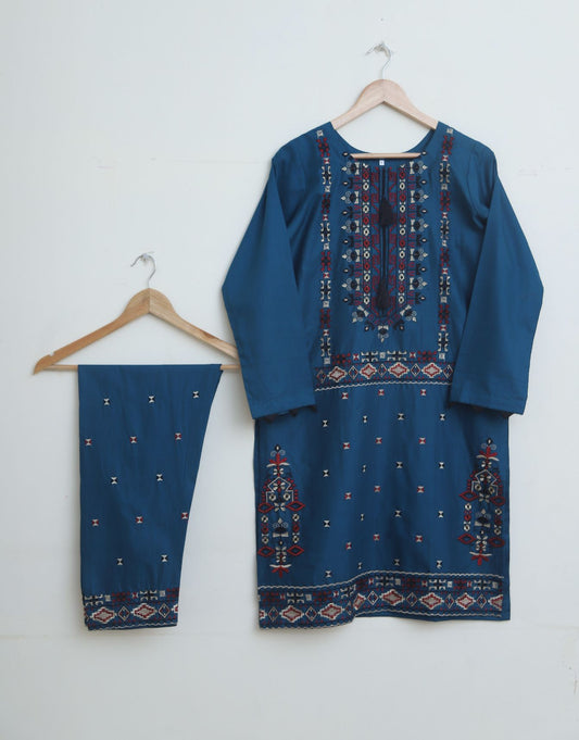 Cotton Emb 2pc torqBLue1925