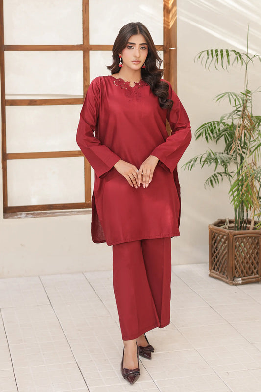 cotton 2pc 74949 Deep Crimson