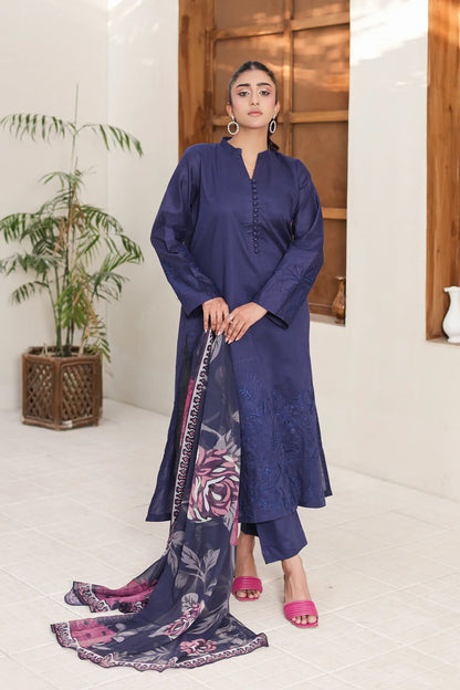cotton 3pc Navy Blossom 455660