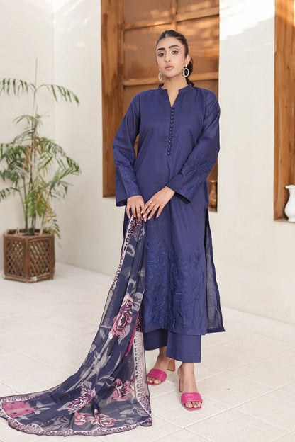 cotton 3pc Navy Blossom 455660