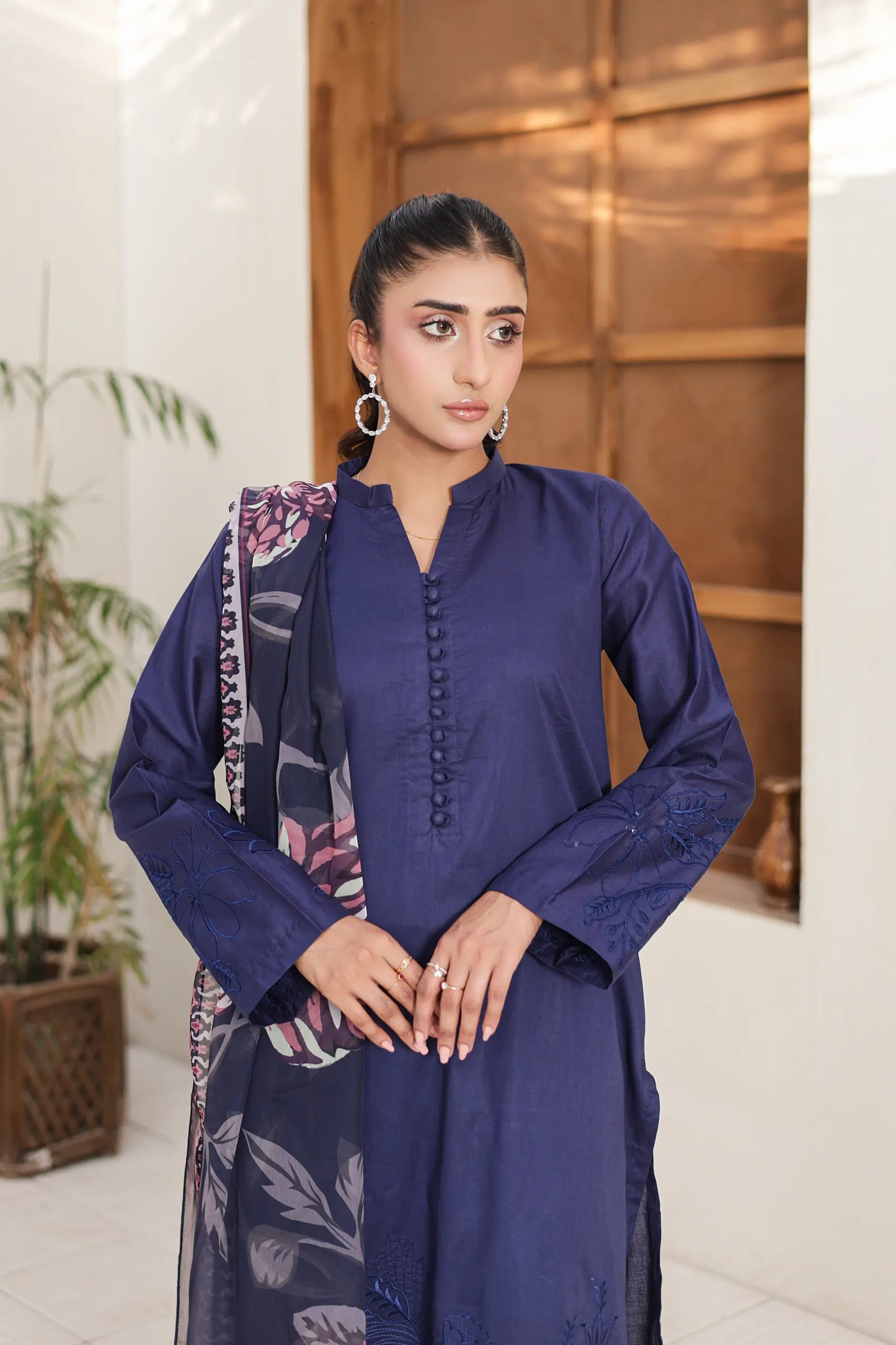 cotton 3pc Navy Blossom 455660