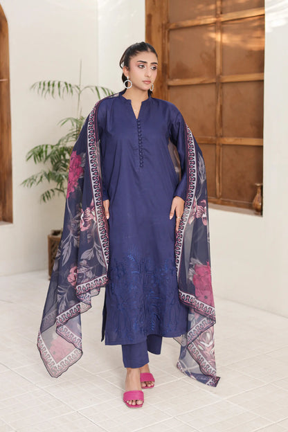 cotton 3pc Navy Blossom 455660