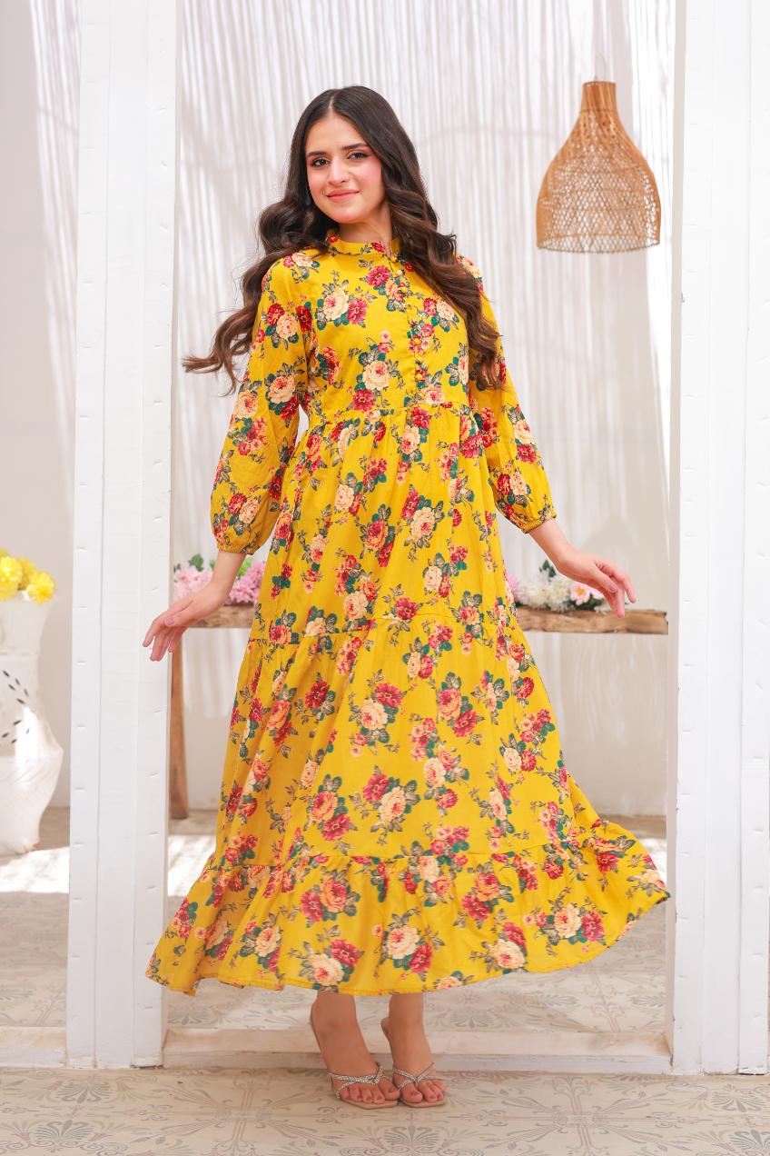 lawn frock 79710 mustardGr