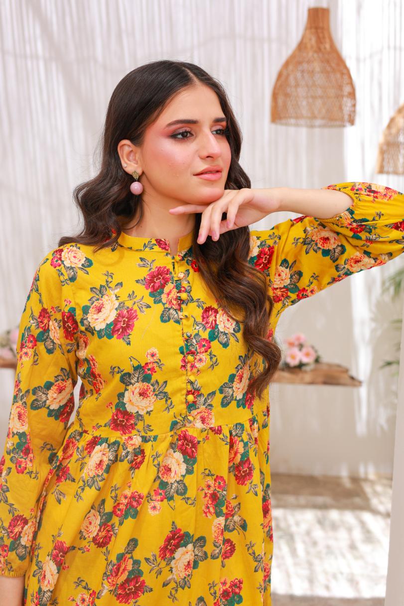 lawn frock 79710 mustardGr