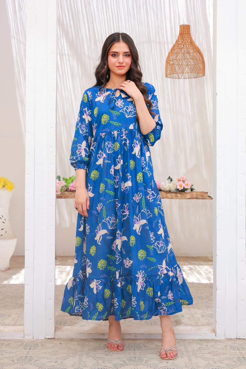 lawn frock 79714 royalblue