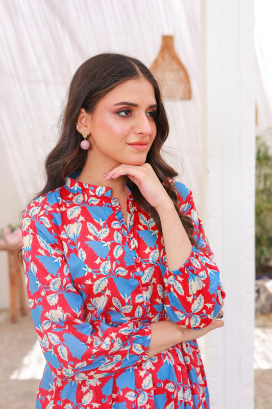 lawn frock 79717 redBl