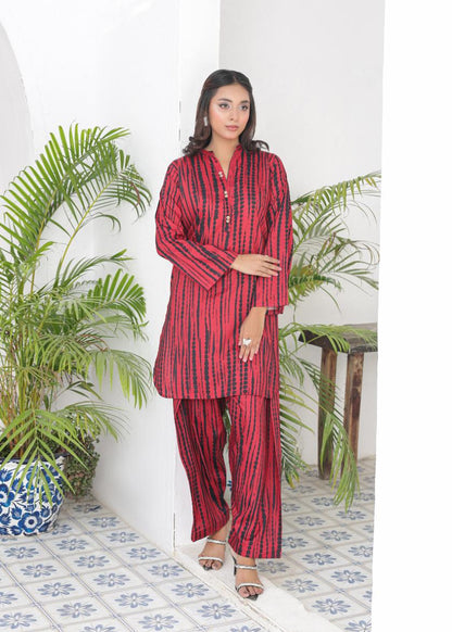 linen co-ordset 81250 Red