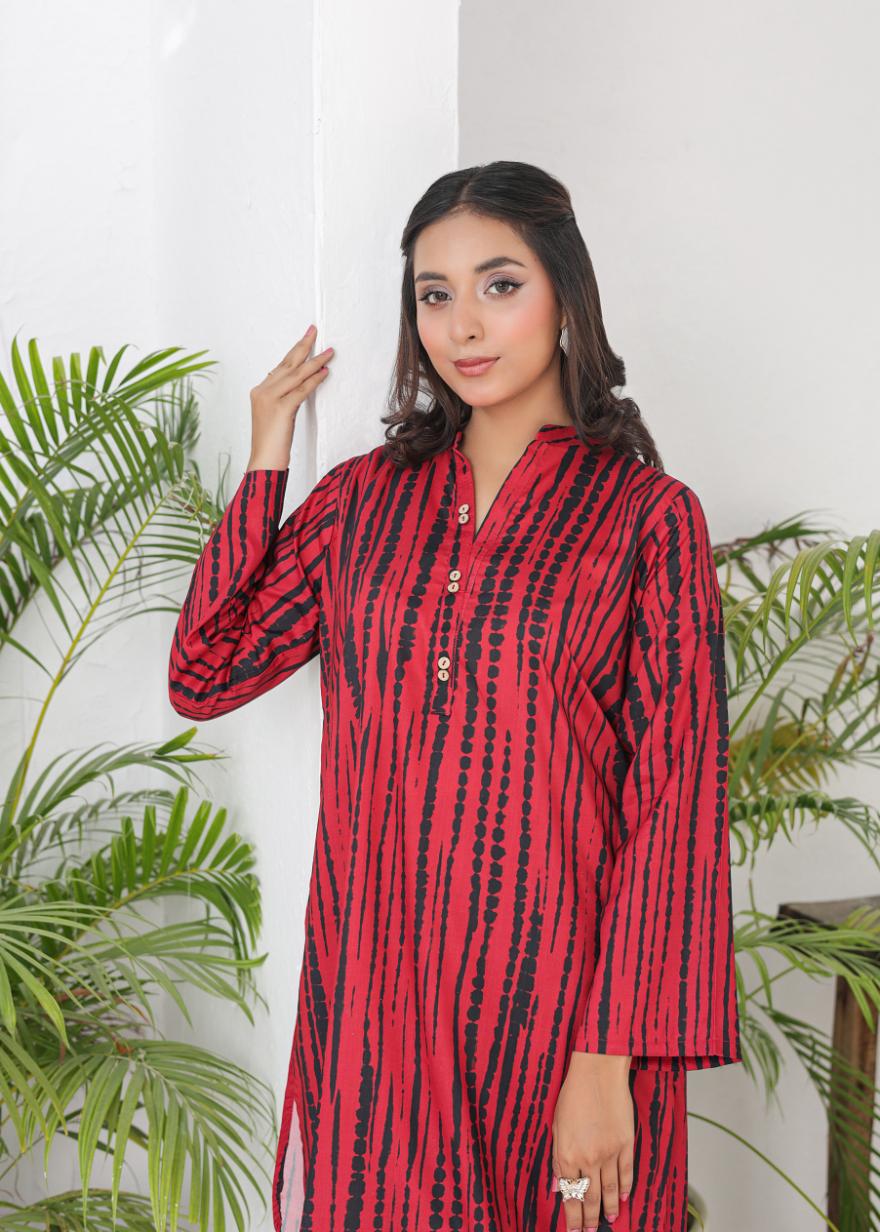 linen co-ordset 81250 Red