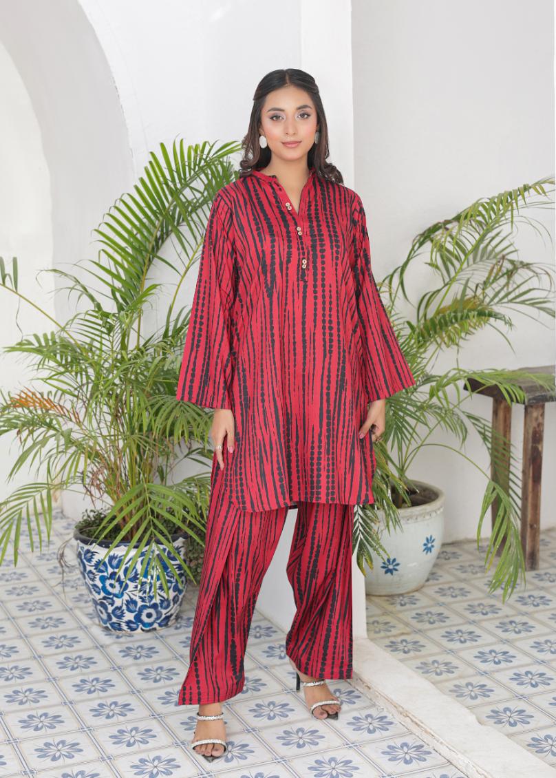 linen co-ordset 81250 Red