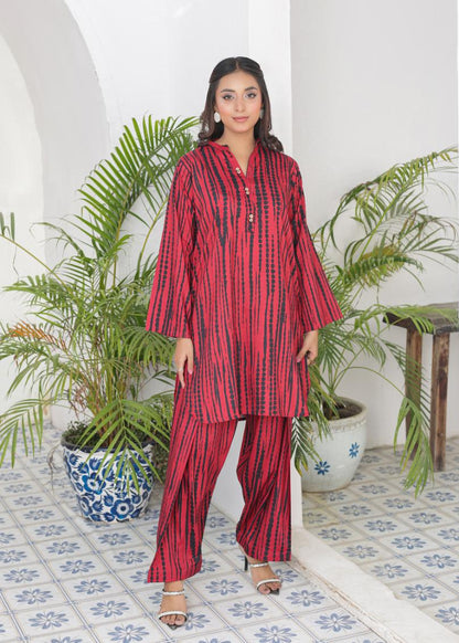 linen co-ordset 81250 Red